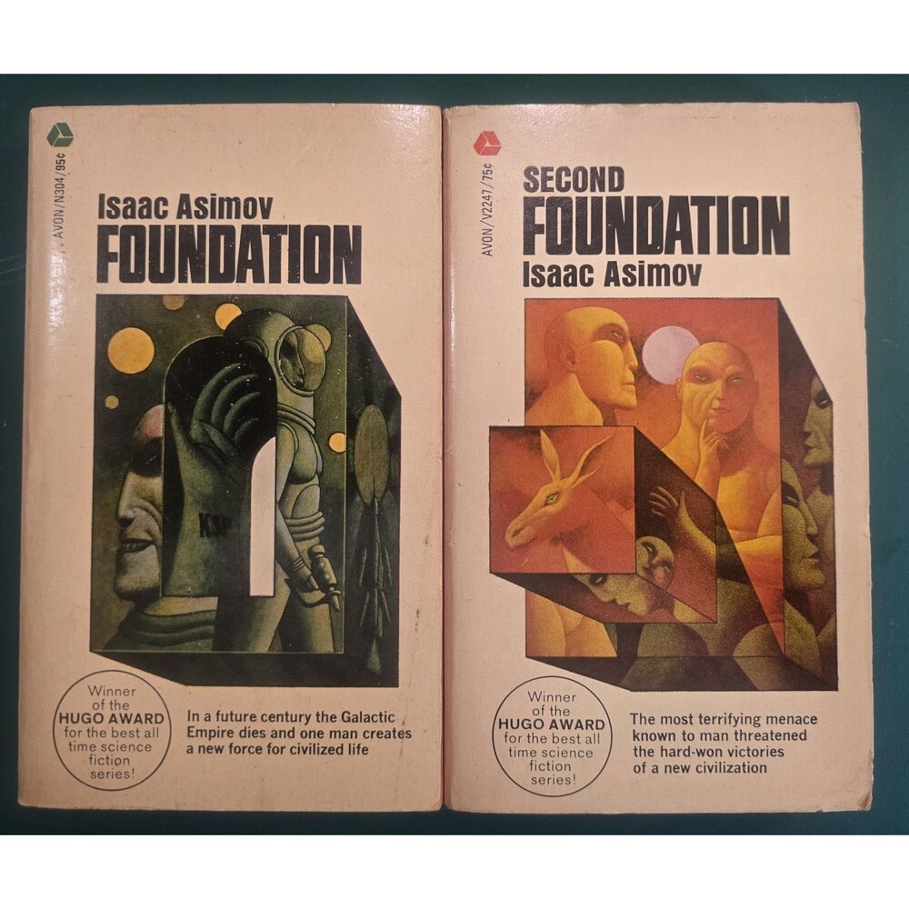 Foundation & Second Foundation Isaac Asimov Vintage Science Fiction Paperbacks